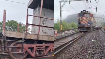 Central Railway : खंडाळा घाटात मालगाडी घसरली; एक्सप्रेस गाड्यांचा खोळंबा