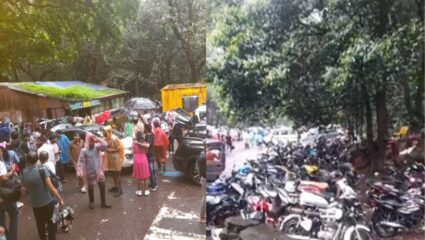 Matheran News : वाहतूक कोंडीमुळे पर्यटकांचा पायी प्रवास ; माथेरानमध्ये गैरसोयींमुळे पर्यटकांचे हाल