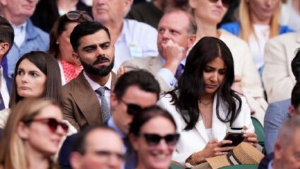 Wimbledon : Novak Djokovic पहायला विराट कोहली पोहोचला विम्बल्डनला! सूट-बूटमध्ये दिसला किंग