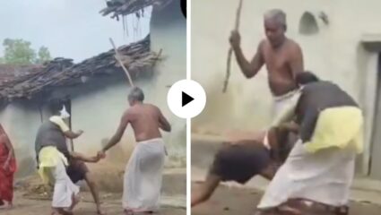 क्रूरतेचा कळस! अपंग व्यक्तीला अर्धनग्न करत केलं धक्कादायक कृत्य; हृदय हेलावून टाकणारी दृश्य अन् घटनेचा Video Viral