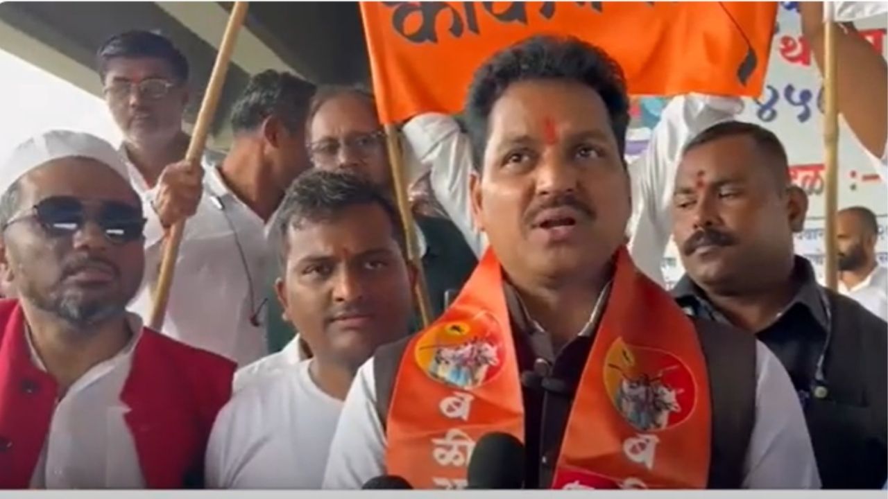 Navi Mumbai Highway Protest Begins With Patpujan At Palaspe