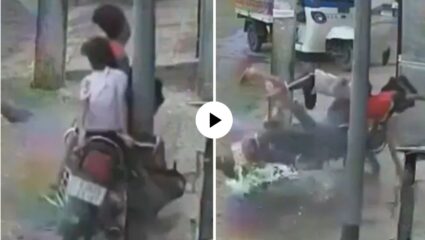 धक्कादायक! मुलांच्या हातात बाईकची चावी देणं पडलं महागात; घडला भयंकर अपघात, Video Viral