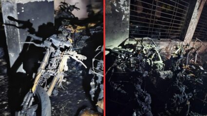 Bundgarden TVS showroom Fire 60 pune fire news
