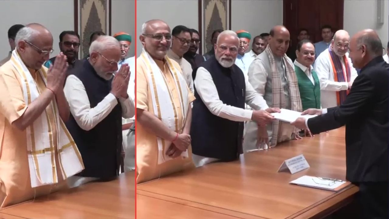 सी पी राधाकृष्णन यांनी केला उपराष्ट्रपती पदाचा उमेदवारी अर्ज दाखल; PM मोदी बनले प्रस्तावक