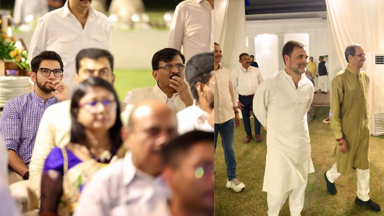 त्याचबरोबर शिवसेना ठाकरे गटाचे नेते उद्धव ठाकरे हे देखील बैठकीला उपस्थित होते. तीन दिवसीय दिल्ली दौऱ्यावर असताना उद्धव हे मुलगा आदित्य ठाकरे व खासदार संजय राऊतांसह उपस्थित होते. 