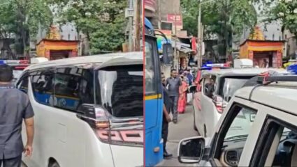 Raj Thackeray in Pune traffic : पुण्याची वाहतूक कोंडी नेत्यांनाही सुटेना! ट्रॅफिकमध्ये अडकला राज ठाकरेंचा VIP ताफा