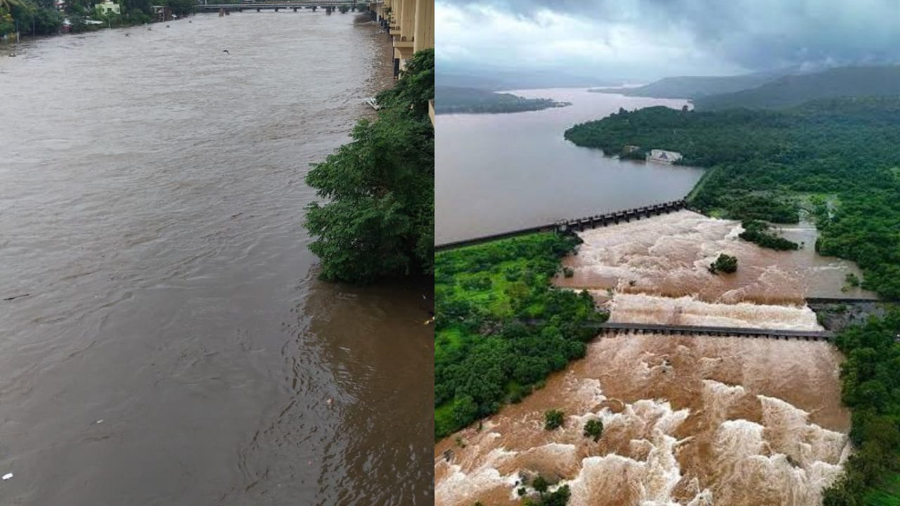 Pune Rain: मुठेचे रौद्रस्वरूप! खडकवासल्यातून ३९ हजार क्यूसेकने विसर्ग; नदीपात्र बंद, पुण्यात प्रचंड वाहतूक कोंडी