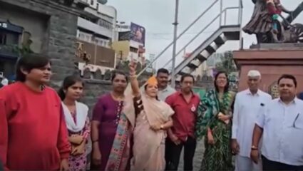 Satara : ‘एक मराठा लाख मराठा’च्या घोषणांनी शिवतीर्थ दणाणले