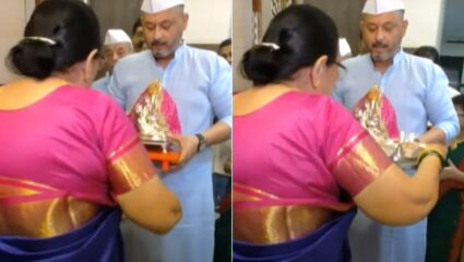 मिठाई नको, तांदूळ आणा! स्वप्निल जोशीच्या घरी बाप्पाचं थाटात स्वागत, पाहुण्यांना दिले आवाहन; म्हणाला…