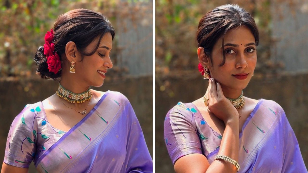 काहींना अतिशय फिकट आणि साधी सिंपल डिझाईन असलेली साडी परिधान करायला खूप जास्त आवडते. साडीच्या रंगाच्या ब्लाऊजमध्ये तुम्ही स्टायलिश दिसाल.  