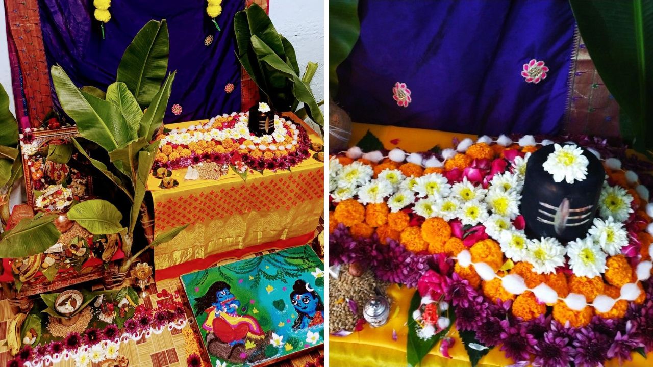 पूजेसाठी आणलेली फुले बऱ्याचदा शिल्लक राहतात. या फुलांचा वापर करून तुम्ही मंगळागौरीच्या पूजेसाठी सजावट करू शकता. फुलांची सजावट अतिशय सुंदर वाटते.   