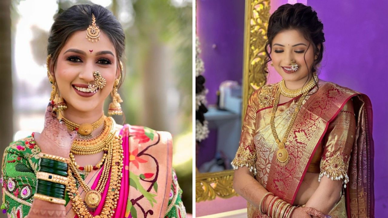 काठपदर किंवा हेवी पैठणी साडी नेसल्यानंतर या डिझाईनच्या नथ अतिशय सुंदर आणि उठावदार दिसतात. सध्या सोशल मीडियावरील पेशवे कालीन नथींचा मोठा ट्रेंड आहे. 
