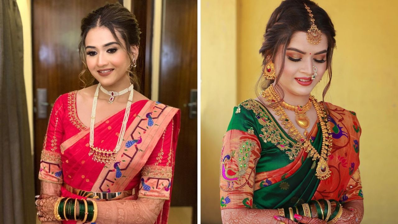 पैठणी साडीवर ब्लाऊजवर या डिझाईनचे आरी वर्क अतिशय सुंदर दिसेल. बारीक बारीक मोती, रंगाची मणी आणि काच वर्क केलेली डिझाईन तुमच्या ब्लाऊजची शोभा आणखीनच वाढवेल. 