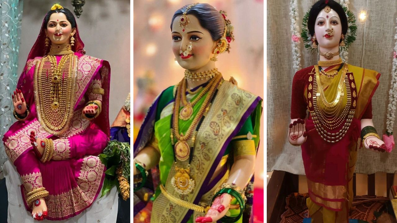 गौराईला सजवताना गळ्यात घाला 'हे' ठसठशीत देखणे दागिने