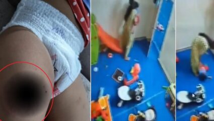 पाळणाघरात 15 महिन्यांच्या मुलीवर क्रूरता! जमिनीवर फेकले, डोकं आपटलं, मांडीला चावा अन्…,CCTV फुटेज पाहून तळपायाची आग मस्तकात जाईल
