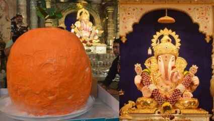 दगडूशेठ हलवाई बाप्पाला 133 लीटर संत्र्याच्या आईस्क्रीमचा नैवेद्य; फोटो खास फोटो