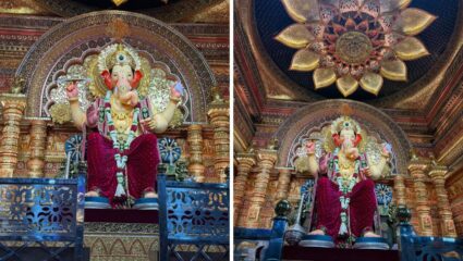 Lalbaugcha Raja 2025 First Look: राजाचा दरबार सजला! लालबागच्या राजाची पहिली झलक आली समोर