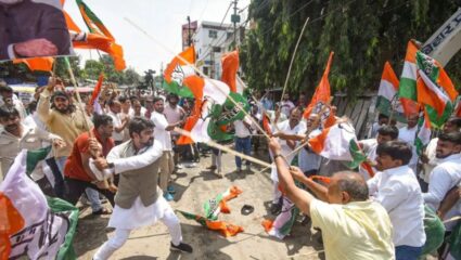 Bihar News: काँग्रेस-भाजपचे कार्यकर्ते भिडले; जे हातात येईल त्याने मारहाण; पटनात नेमकं झालं काय?