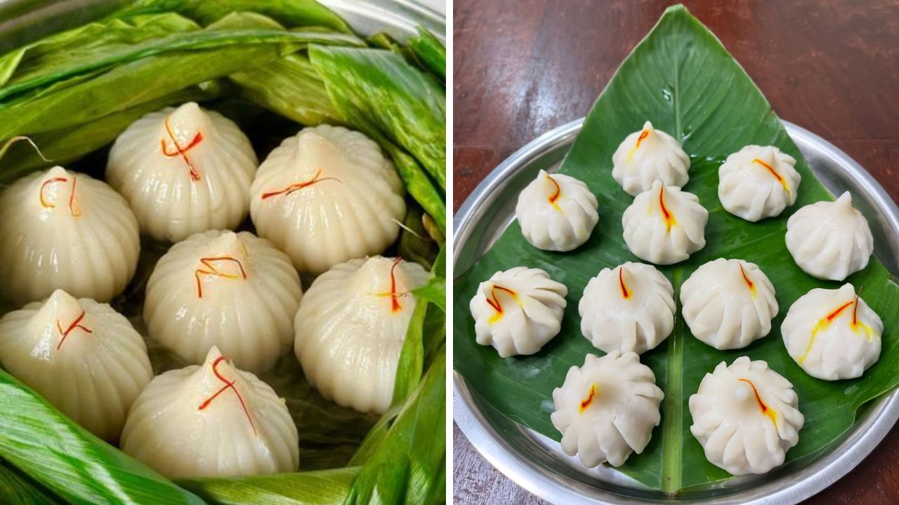 बाप्पाचे आगमन झाल्यानंतर घरात नैवेद्यासाठी उकडीचे मोदक बनवले जातात. लहान मुलांपासून अगदी मोठ्यांपर्यंत सगळ्यांचं उकडीचे मोदक खायला खूप जास्त आवडतात. हे मोदक आरती झाल्यानंतर प्रसादात सुद्धा देऊ शकता. 