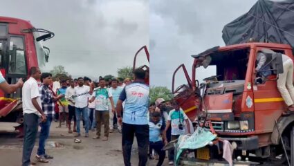 Mumbai Goa Highway Accident : मुंबई गोवा महामार्गावर भीषण अपघात; दुर्घटनेत ट्रक चालकाला तुटला पाय