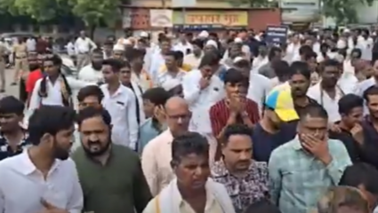 बुलढाण्यात कुरेशी समाजाचा अन्यायाविरोधात मूक मोर्चा