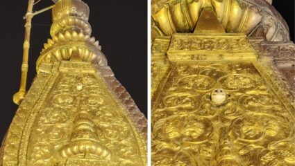 श्रद्धेचा अद्भुत चमत्कार! काशी विश्वनाथ मंदिराच्या शिखरावर आढळला पांढरा घुबड; इवलेसे डोळे, गोंडस रूप अन् मनमोहक Photo Viral