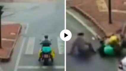 किती ते फाटकं नशीब! सिग्नलवर शांतपणे थांबलेला बाईकस्वार; अचानक कार आली अन्.. , पाहा Viral Video
