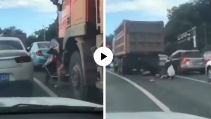 ताईंनी यमराजाशी सेटिंग लावून ठेवलीये! अंगावरून अख्खा चालता ट्रक गेला तरी साधा एक ओरखडाही आला नाही; धक्कादायक Video Viral