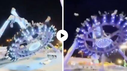 मजा घेत होते तितक्यात अवकाशात आकाशपाळण्याचे झाले दोन तुकडे; हवेतच उडाले पार्टस अन् लोकं… घटनेचा थरारक Video Viral