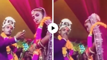 जेव्हा जबरदस्ती लग्न लावलं जातं…! आत्मसन्मान जपण्याच्या नादात प्रेम गेलं हरपून, नवऱ्याने खाल्लेला पेढा टाकला थुंकून; Video Viral