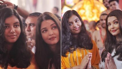 मुलगी आराध्यासोबत बाप्पाच्या दर्शनासाठी पोहचली ऐश्वर्या; चाहत्यांना आवडला दोघींचा अंदाज!