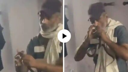 हिरोगिरी नडली! फोटोसाठी कॉन्स्टेबलने कोब्राला तोंडात धरला अन्…; पुढं जे घडलं भयानक, Video Viral