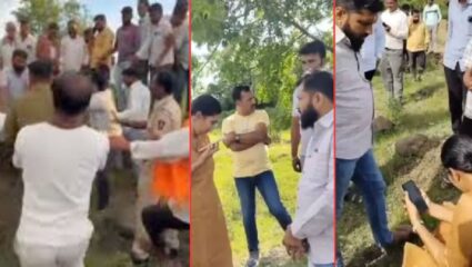 अंजना कृष्णांना दमदाटी नंतर महसूल अधिकाऱ्यांना मारहाण; कुर्डू गावकऱ्यांची दादागिरी, आता व्हिडिओ काढणाऱ्याला धमकी