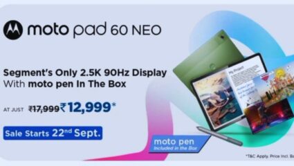 Moto Pad 60 Neo: 7040mAh बॅटरीसह लाँच झाला Motorola चा नवाॉ टॅब्लेट, जाणून घ्या किंमत आणि वैशिष्ट्ये