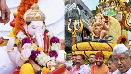 Pune Ganpati Visarjan: पुण्यातील मानाच्या 5 ही गणपतींचे विसर्जन; लक्ष्मी रस्त्यावर भाविकांची अलोट गर्दी