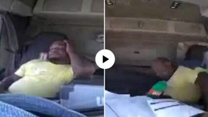 एक डुलकी मृत्यूची! ट्रक चालवताना ड्रायव्हरचा डोळा लागला अन् झाला घात; भयावह अपघाताचा VIDEO VIRAL
