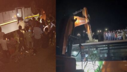 Lucknow Bus Accident: लखनऊमध्ये भीषण अपघात! अनियंत्रित होऊन बस उलटली, ५ प्रवाशांचा मृत्यू; अनेक गंभीर जखमी
