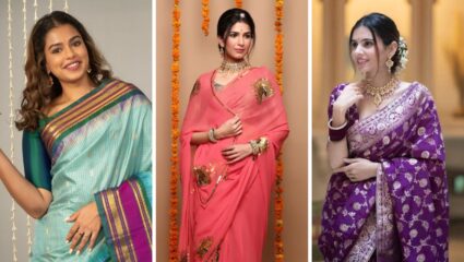 गणपती विसर्जनाच्या मिरवणुकीमध्ये सुंदर दिसण्यासाठी नेसा ‘या’ प्रकारच्या साड्या, सर्वच करतील कौतुक