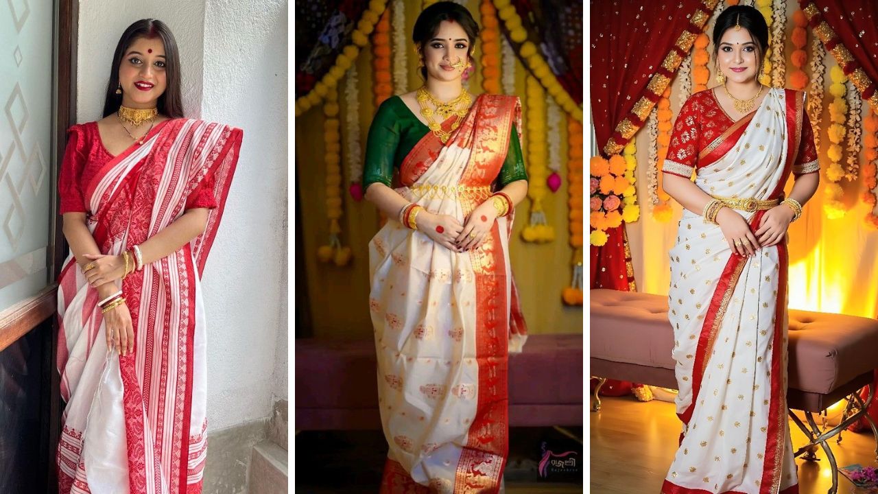 दुर्गा पूजनाला बंगाली लुक करायचा आहे? मग साडी नेसताना फॉलो करा 'या' सोप्या टिप्स