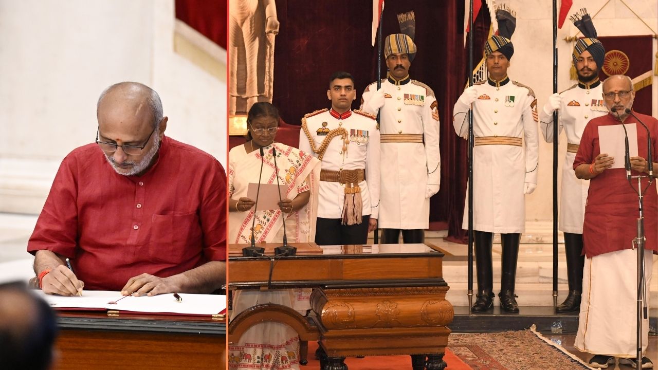 Vice President C.P. Radhakrishnan swearing-in ceremony at Raj Bhavan