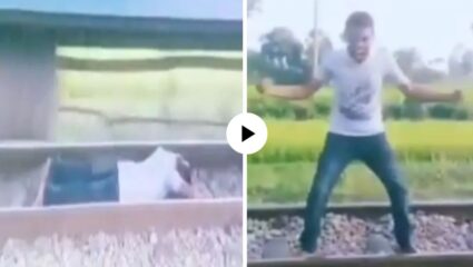 हीरोपंती की पागलपंती? रिलसाठी रेल्वे ट्रॅकवर झोपला तरुण; इतक्यात ट्रेन आली अन्…; Video Viral