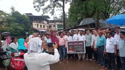 Ratnagiri News : जयंत पाटील यांच्या विरोधातील आक्षेपार्ह वक्तव्याचा निषेध; ‘राष्ट्रवादी’चे ‘जोडे मारो’ आंदोलन