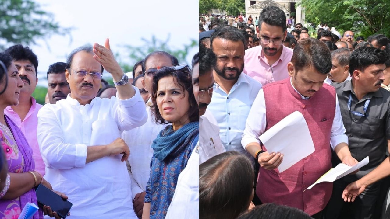 CM Devendra Fadnavis and DCM Ajit Pawar visit Solapur to inspect flood situation solapur news update