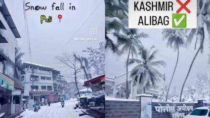 AI च्या नावानं चांगभल ! बर्फाने अच्छादलेला रायगड जिल्हा; जेमिनी फोटोंना नेटकऱ्यांची पसंती