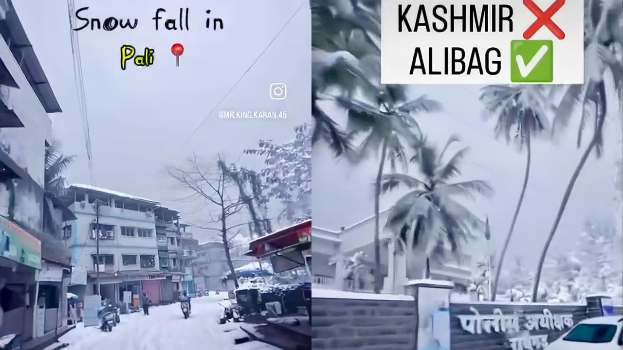 AI च्या नावानं चांगभल ! बर्फाने अच्छादलेला रायगड जिल्हा; जेमिनी फोटोंना नेटकऱ्यांची पसंती