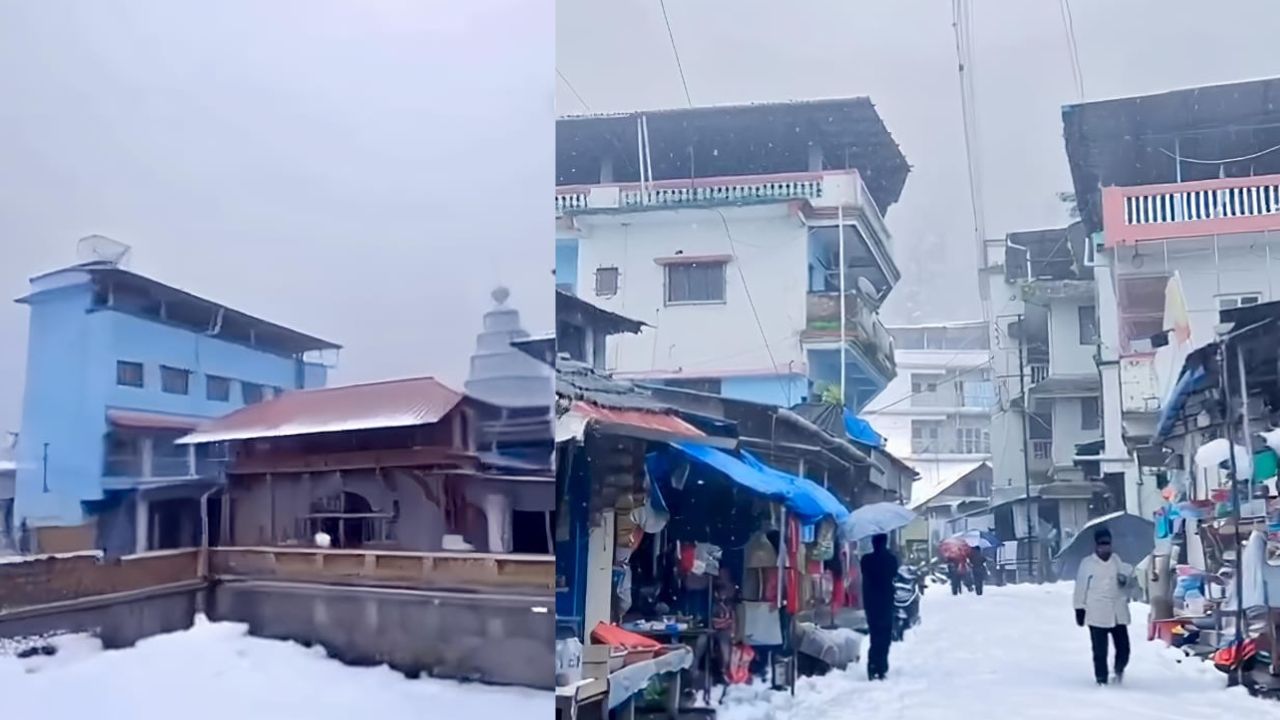 AI  तंत्रज्ञानाच्या मदतीने निर्माण करण्यात आलेल्या या व्हिडिओमध्ये स्थानिक शहरे व गावे जाड बर्फाच्या आवरणाने झाकली गेल्याचे दृश्य दाखवण्यात आले आहे. याशिवाय बर्फ पडतानाही दिसत आहे.