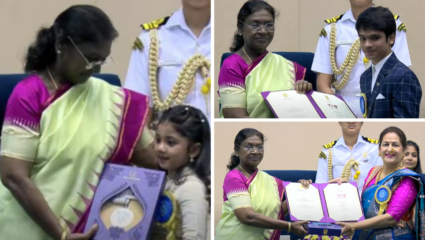 71st National Awards: राष्ट्रीय चित्रपट पुरस्कारांत मराठीचा डंका! पुरस्कार स्वीकारताना विजेत्यांचा राष्ट्रपती भवनात मराठमोळा अंदाज