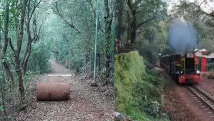 Matheran News : रोड रोलर रस्त्याच्या मध्यभागी नगरपरिषदेचा हलगर्जीपणा; नागरिकांचा संताप व्यक्त