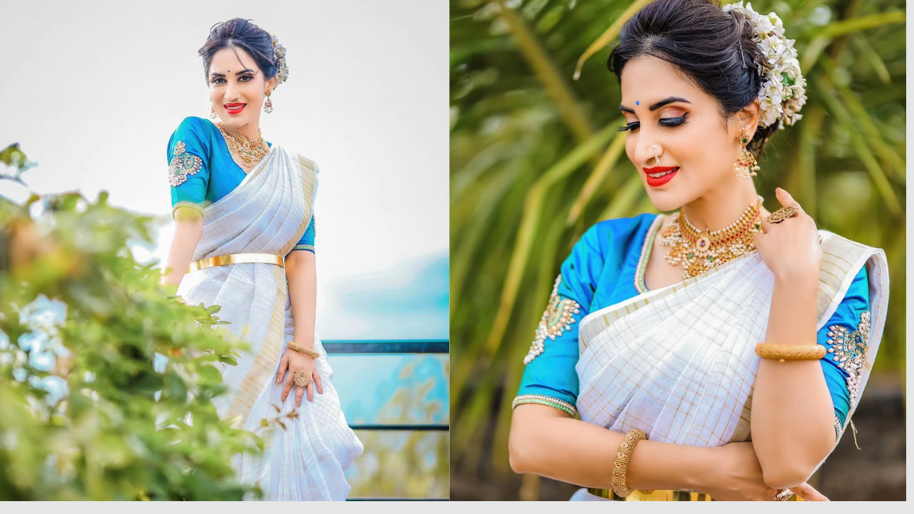 स्मिता गोंदकरचा ओणम स्पेशल लुक. (फोटो सौजन्य - सोशल मीडिया)