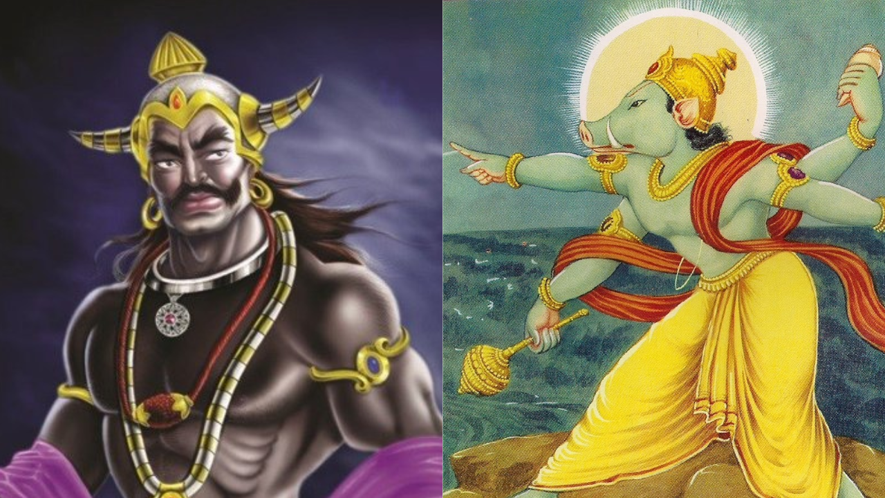 मुळात, ज्या असुराने पृथ्वी समुद्रात नेऊन ठेवली, त्याचे नाव हिरण्याक्ष असून तो भक्त प्रल्हादाचा सक्खा काका होता आणि हिरण्यकश्यपूचा भाऊ! 
